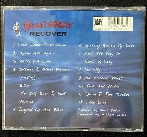 Great White – Recover (CD, Album, Deadline CLP1187-2) - Maple City Music