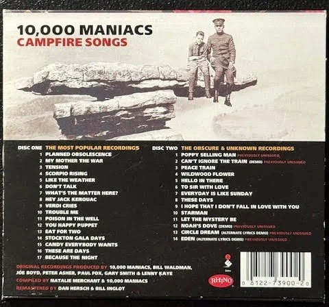 10,000 Maniacs – Campfire Songs (2xCD, Compilation, Remastered, 2004, Rhino Records R2 73900)
