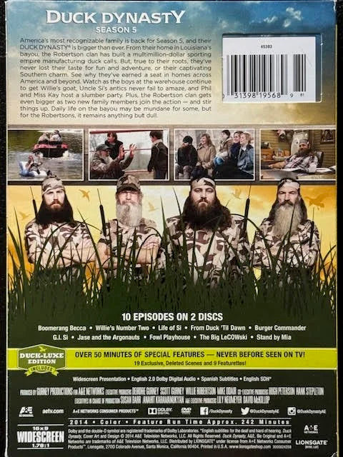 Duck Dynasty — Season 5 (DVD, 2-Disc Duck-Luxe Edition, 2014, Lionsgate Home Entertainment)