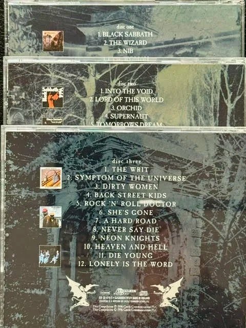 Black Sabbath – Under Wheels of Confusion: Volume One 1970–1987 (3xCD, 1996, Castle Communications) - Maple City Music