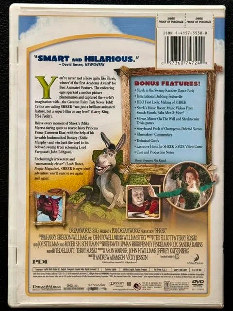 Shrek – Full Screen Edition (DVD, 2001, DreamWorks Animation)