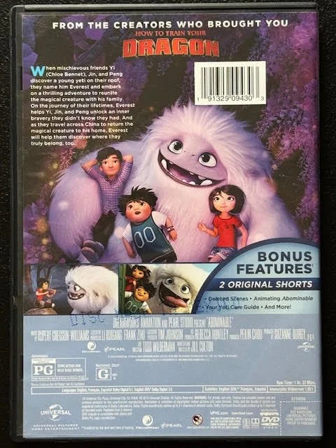Abominable (DVD, 2019, Universal Pictures Home Entertainment / DreamWorks Animation)