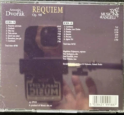 Antonín Dvořák – Requiem, Op. 89 (CD, 1995, Musica Di Angeli 5028421991887)
