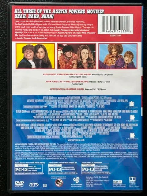 Austin Powers 3 Film Collection (DVD, New Line Cinema / Warner Bros.)