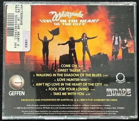 Whitesnake – Live... In The Heart Of The City (Used) - Maple City Music