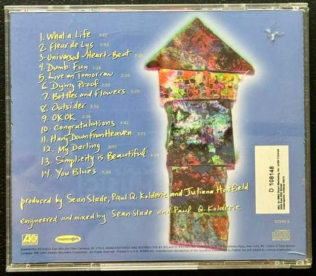 Juliana Hatfield – Only Everything (CD, 1995, Atlantic/Mammoth 92540-2) - Maple City Music