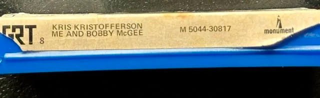 Kris Kristofferson – Me And Bobby McGee (Cassette, GRT / Monument M 5044-30817) - Maple City Music