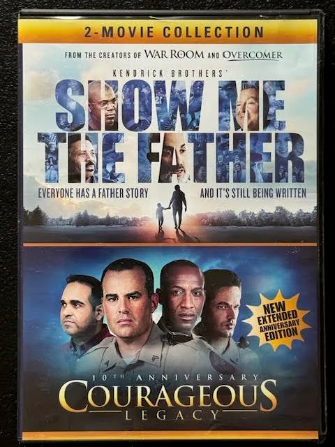 2-Movie Collection — Show Me the Father / Courageous: 10th Anniversary Legacy Edition (DVD, 2021, Sony Pictures Home Entertainment)