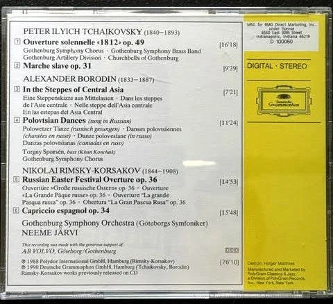 Pyotr Ilyich Tchaikovsky / Alexander Borodin / Nikolai Rimsky-Korsakov – 1812 Overture • Marche Slave • Polovtsian Dances • Capriccio Espagnol (CD, 1990, Deutsche Grammophon 410 006-2)