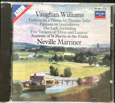 R. Vaughan Williams – Fantasia On A Theme By Thomas Tallis / Fantasia On Greensleeves / The Lark Ascending / Five Variants Of “Dives And Lazarus” (CD, 1985, Argo 414 595-2)