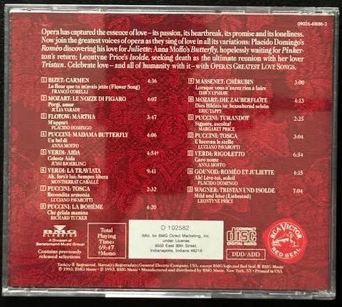 Various – Opera's Greatest Love Songs (Used) - Maple City Music