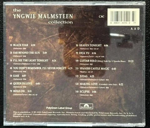 Yngwie Malmsteen – The Yngwie Malmsteen Collection (CD, 1991, Polydor P2-49271) - Maple City Music
