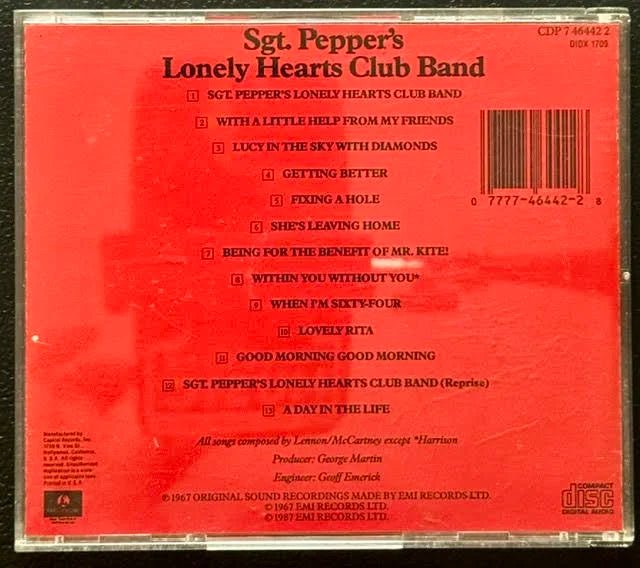 The Beatles – Sgt. Pepper's Lonely Hearts Club Band (CD, 1987, Parlophone CDP 7 46442 2, Sonopress) - Maple City Music