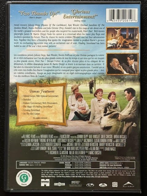 Finding Neverland (DVD, Widescreen Edition, 2005, Miramax Home Entertainment)