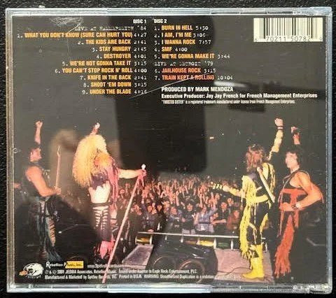 Twisted Sister – Live At Hammersmith (2xCD, 2001, Spitfire Records SPT-15078-2) - Maple City Music