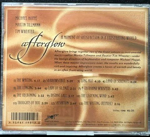 Michael Hoppe / Martin Tillmann / Tim Wheater – Afterglow (CD, 1999, Higher Octave Music 7243 8 49012 2 3)