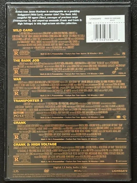 Jason Statham — 6-Film Collection (Used)