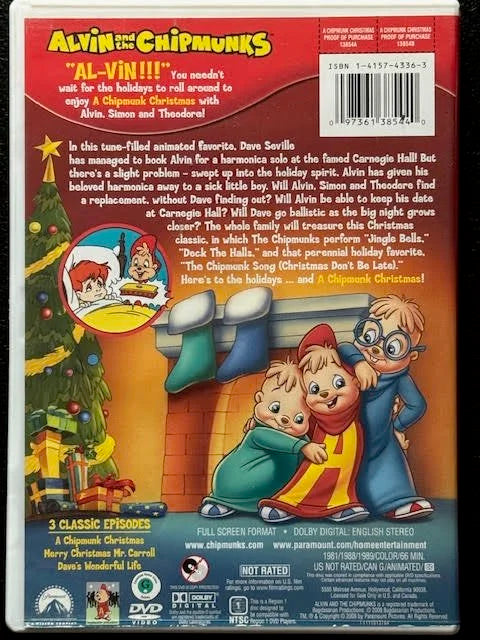 Alvin and the Chipmunks – A Chipmunk Christmas (DVD, Paramount Home Entertainment)