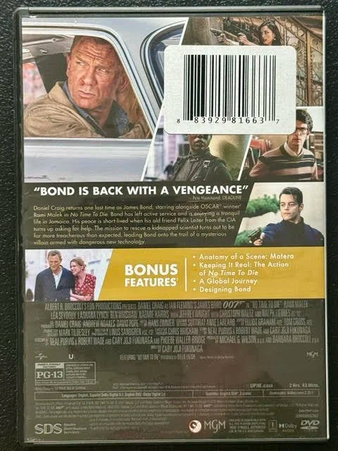 No Time to Die – 2-Disc Collector’s Edition (DVD, 2021, MGM / Universal / Warner Bros.)