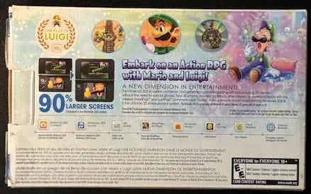 Nintendo 3DS XL, Silver - Mario & Luigi Dream Team Limited Edition (Used)