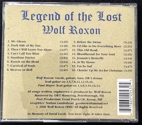 Wolf Roxon — Legend of the Lost (New) - Maple City Music