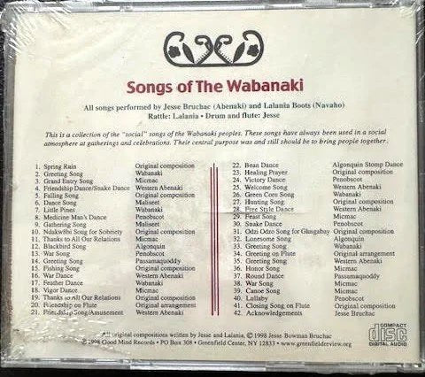 Jesse Bowman Bruchac – Songs of the Wabanaki (New) - Maple City Music