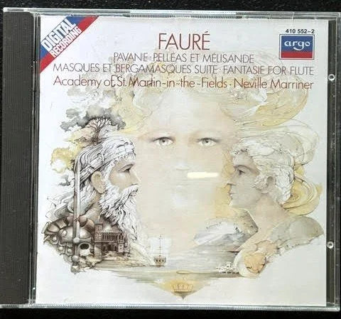 Gabriel Fauré – Pavane • Pelléas Et Mélisande Suite • Fantaisie For Flute • Masques Et Bergamasques Suite (CD, 1983, Argo 410 552-2)