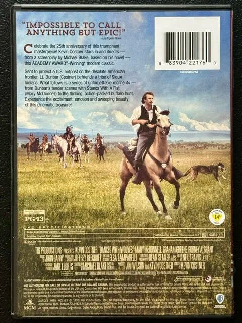 Dances with Wolves (DVD, 1990, MGM / Orion Pictures)