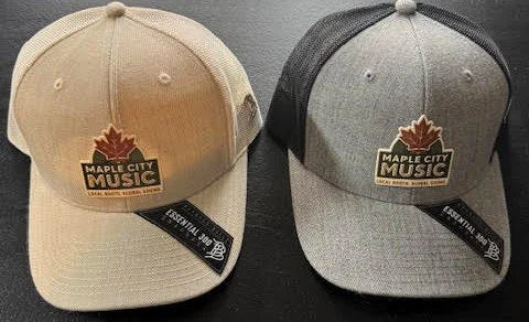 Maple City Music Branded Bills Curved Trucker Hat - Cream