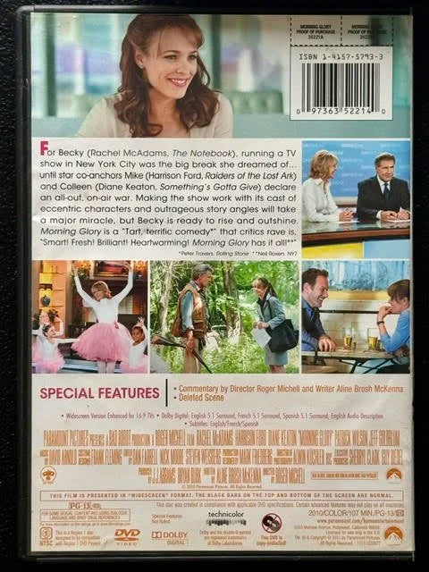Morning Glory (DVD, 2010, Paramount Pictures)