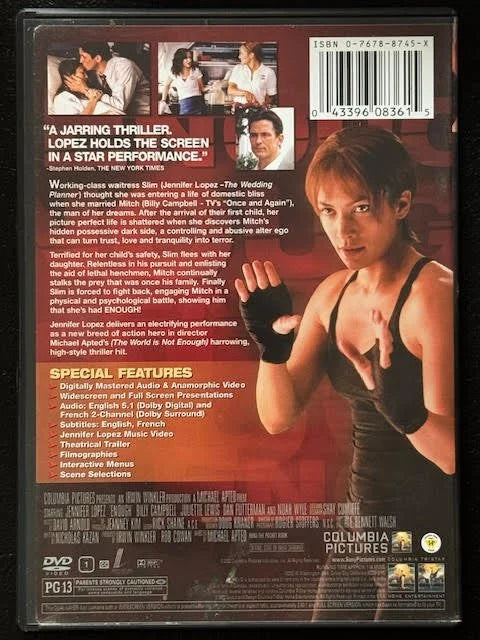Enough (DVD, 2002, Sony Pictures Home Entertainment)
