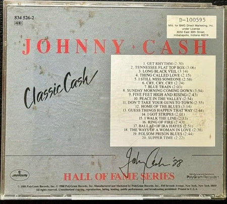 Johnny Cash – Classic Cash: Hall Of Fame Series (CD, 1988, PolyGram Records D-100595) - Maple City Music