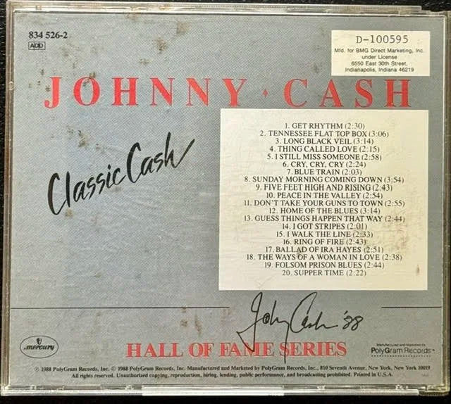 Johnny Cash – Classic Cash: Hall Of Fame Series (CD, 1988, PolyGram Records D-100595)