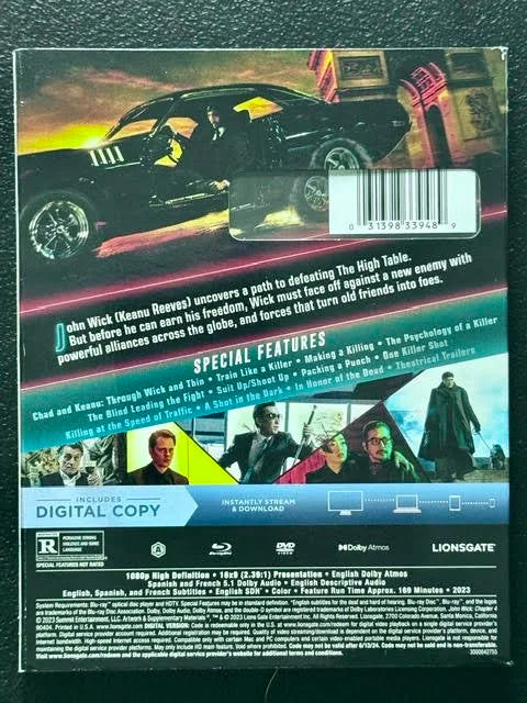 John Wick: Chapter 4 (DVD, 2023, Lionsgate)