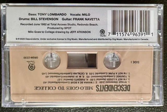 Descendents – Milo Goes To College (Cassette, 2025, Org Music ORGM-2330)