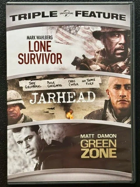 Jarhead / Green Zone / Lone Survivor – Triple Feature (DVD, Universal Pictures)