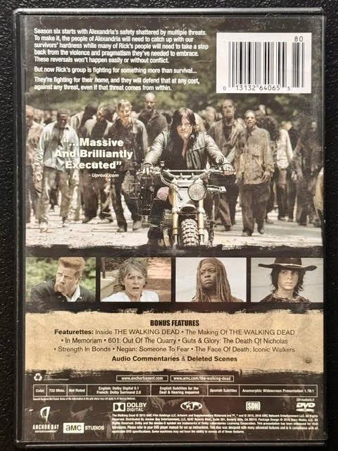 The Walking Dead – The Complete Sixth Season (DVD, Lionsgate / AMC Studios)