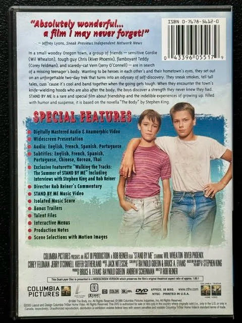 Stand by Me – Special Edition (DVD, 1986, Columbia Pictures / Sony Pictures)