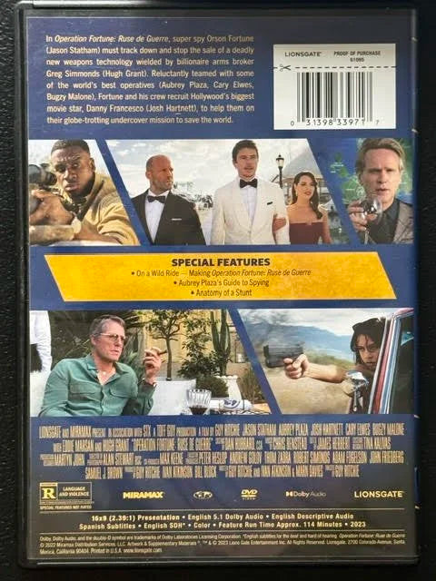 Operation Fortune: Ruse de Guerre (DVD, 2023, Lionsgate)