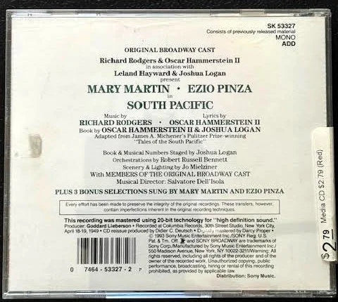 Richard Rodgers, Oscar Hammerstein 2nd - Mary Martin, Ezio Pinza With Original B'way Cast – South Pacific (Used) - Maple City Music