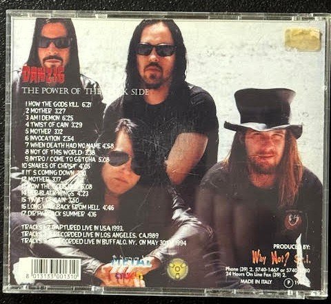 Danzig – The Power Of The Dark Side (CD, 1994, Metal Crash MECD 1176) - Maple City Music