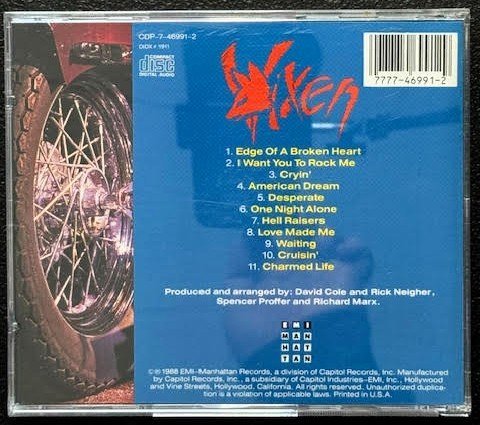 Vixen – Vixen (CD, 2004, EMI-Manhattan Records CDP-7-46991-2) - Maple City Music