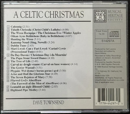 Dave Townsend – A Celtic Christmas (CD, 1996, Musical Heritage Society 514297A) - Maple City Music