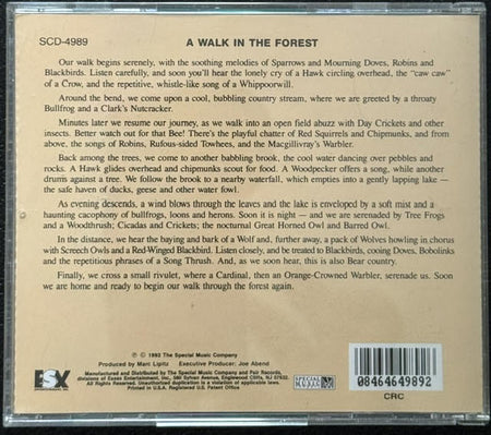 The Sounds Of Nature – A Walk In The Forest (CD, 1993, Special Music Company SCD-4989) - Maple City Music