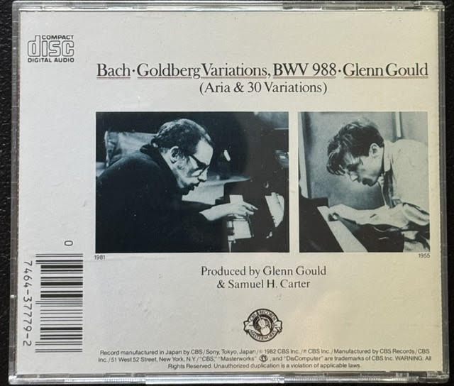 Johann Sebastian Bach – The Goldberg Variations, BWV 988 (CD, 1982, CBS Masterworks MK 37779)