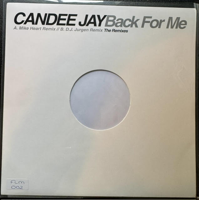 Candee Jay – Back For Me (Vinyl, 12", Single, Flight Music FLM002)
